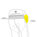 infographic sketch r-tech spiral touring pant ice back side view 