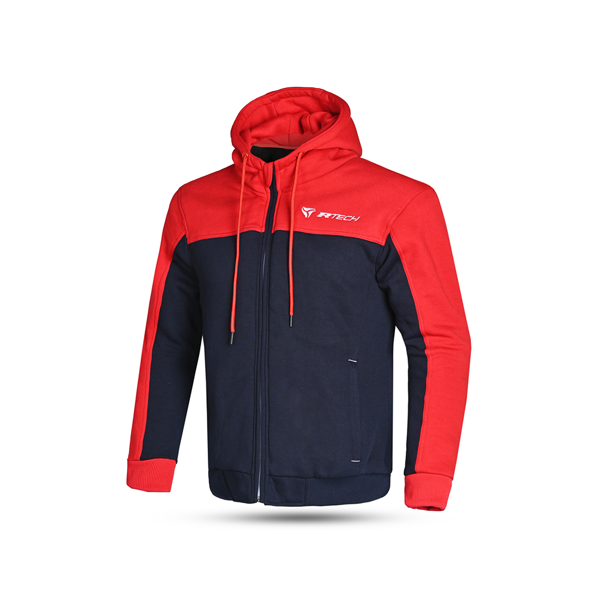 r-tech suspension hoodie blue red front pic