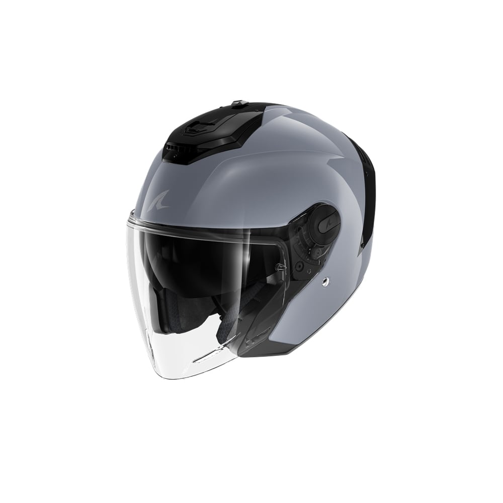 SHARK RS JET Dark Shadow Motorcycle Jet Helmet Silver