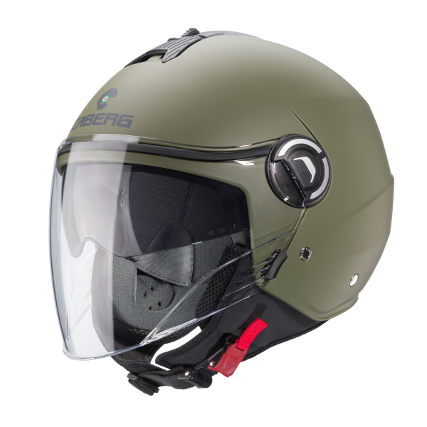 CABERG IVIERA V4X Jet Motorcycle Helmet Military Green Matte