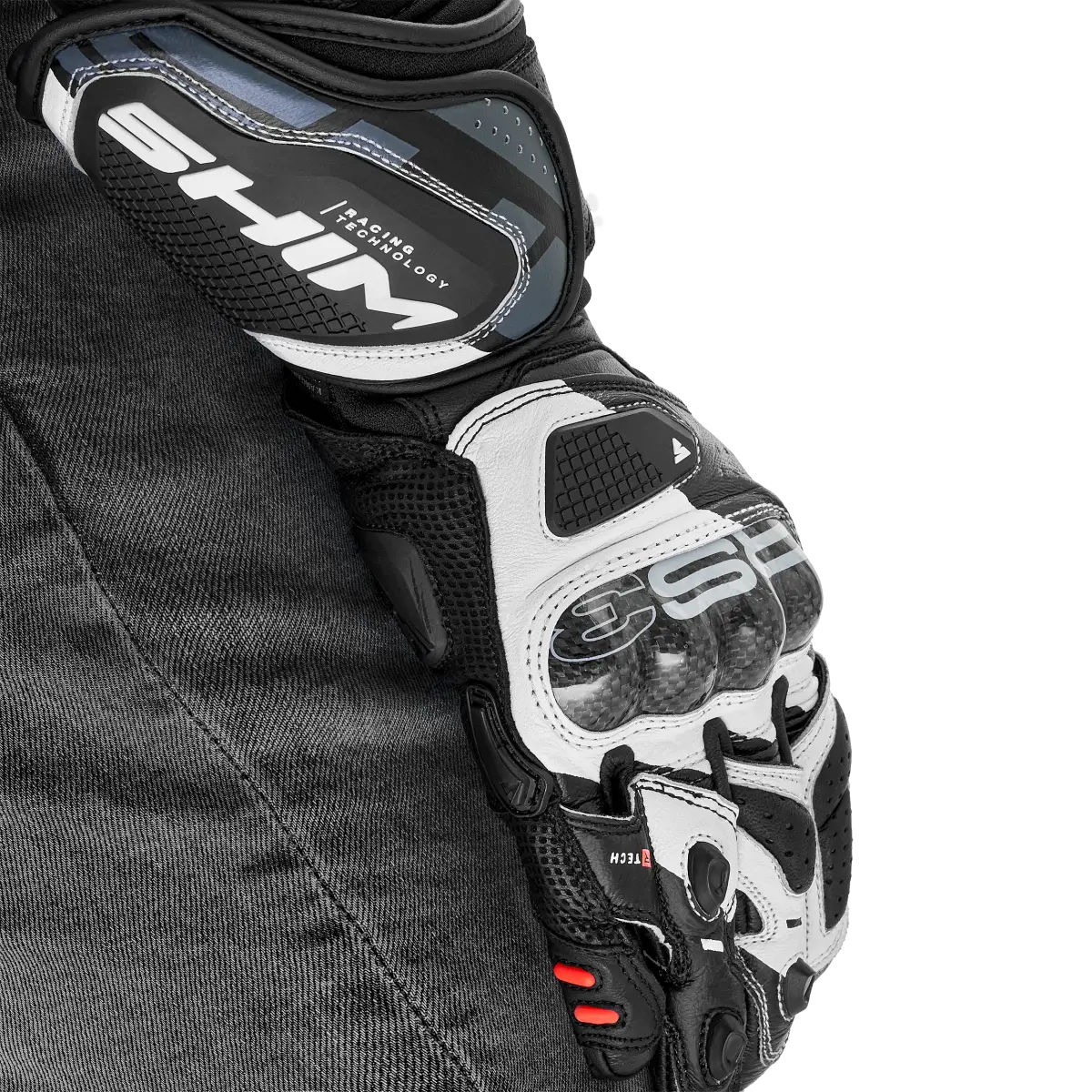 SHIMA RS-3 LADY MOTORCYCLE GLOVES BLACK WHITE