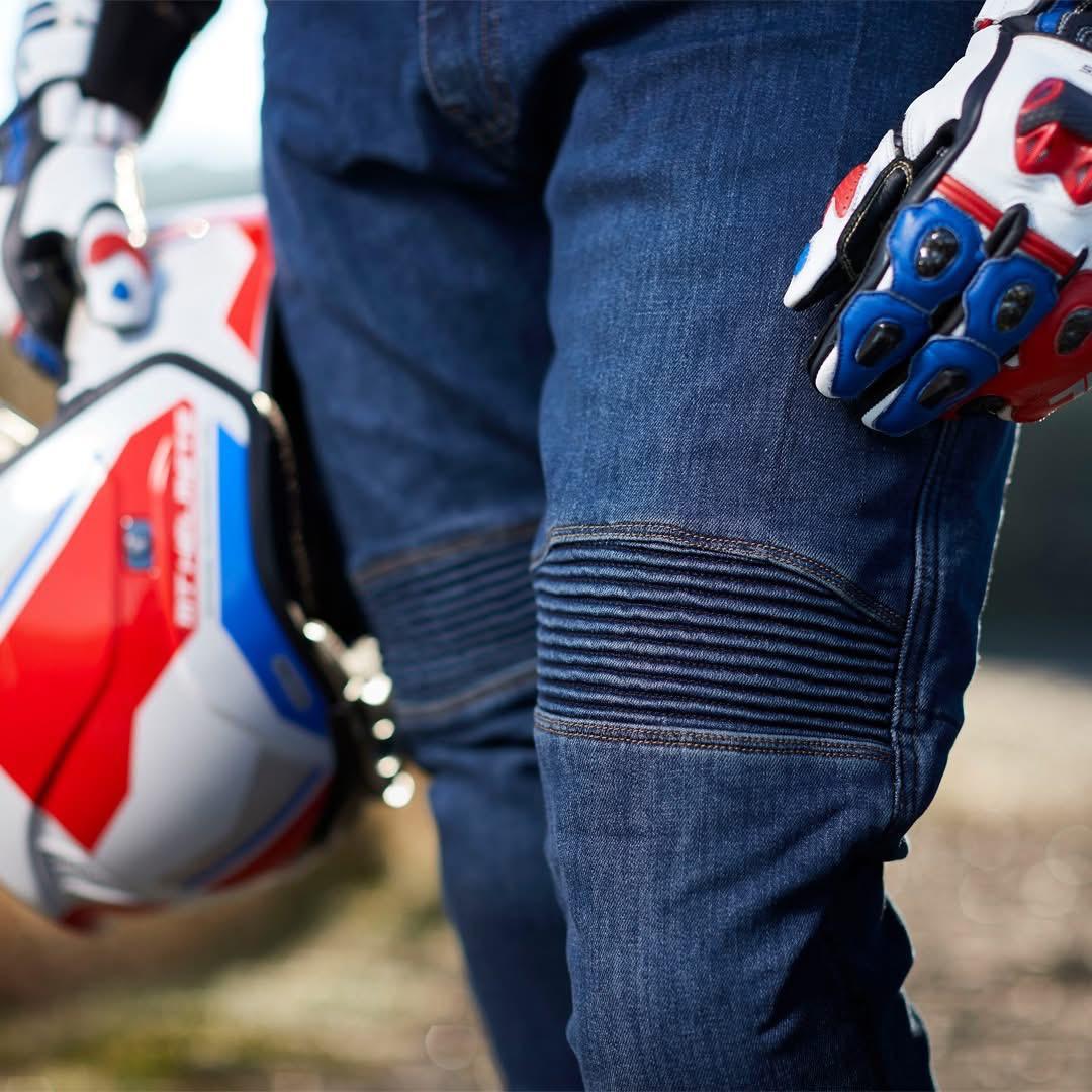 R-TECH VALENCIA MEN MOTORCYCLE JEANS 30L CE APPROVED BLUE