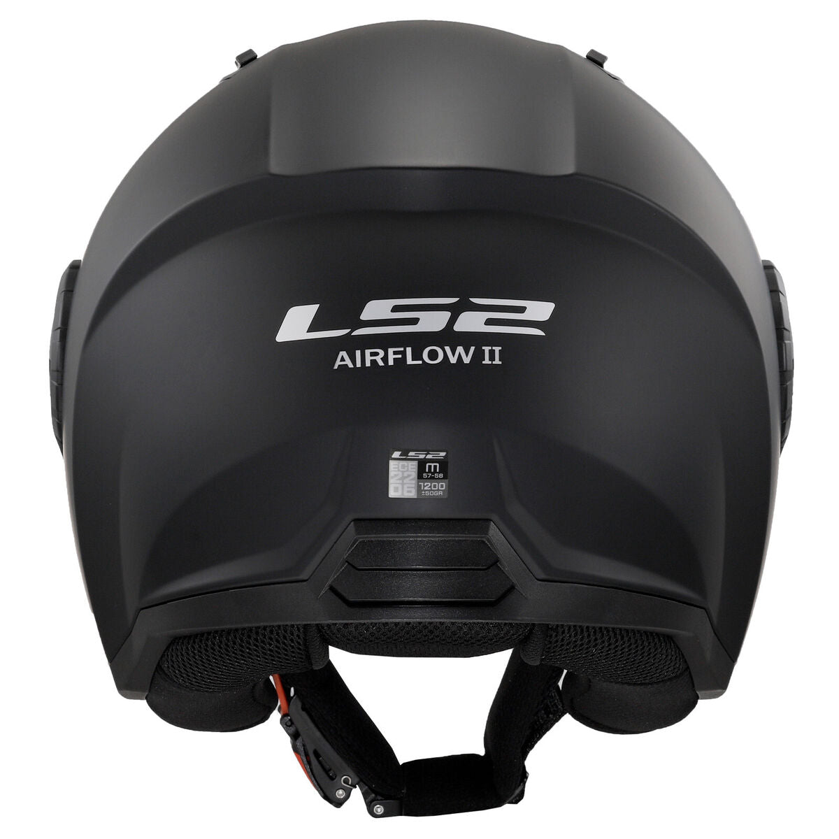 LS2 OF616 AIRFLOW II MOTORCYCLE OPEN FACE HELMET GLOSS MATT BLACK