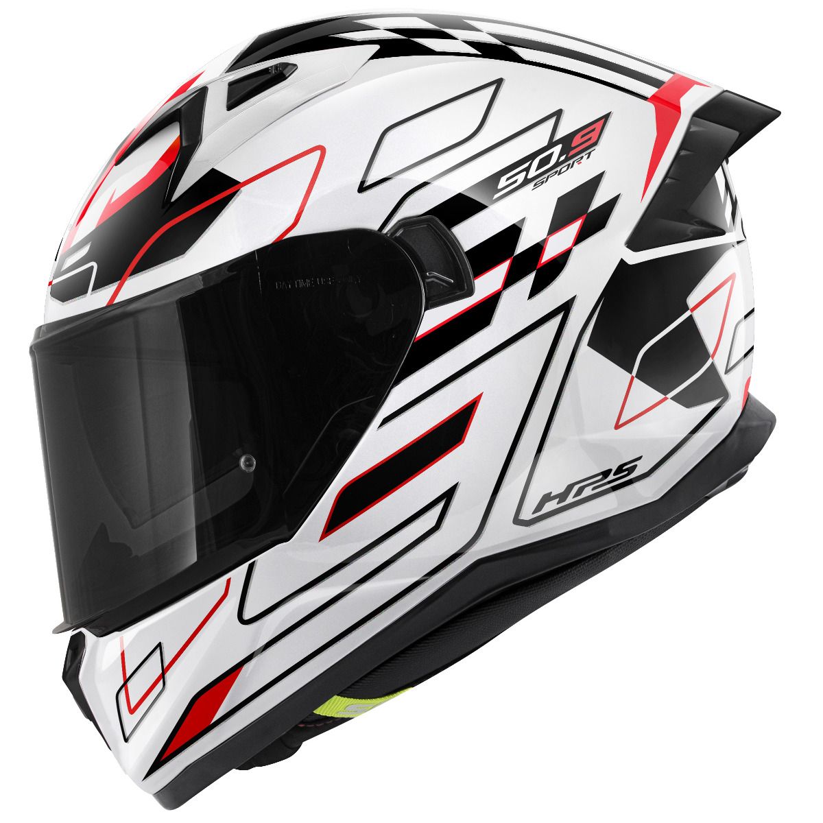 GIVI 50.9 ASSAULT MOTORCYCLE FULL FACE HELMET WHITE BLACK RED