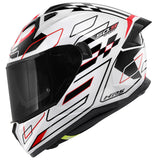 GIVI 50.9 ASSAULT MOTORCYCLE FULL FACE HELMET WHITE BLACK RED