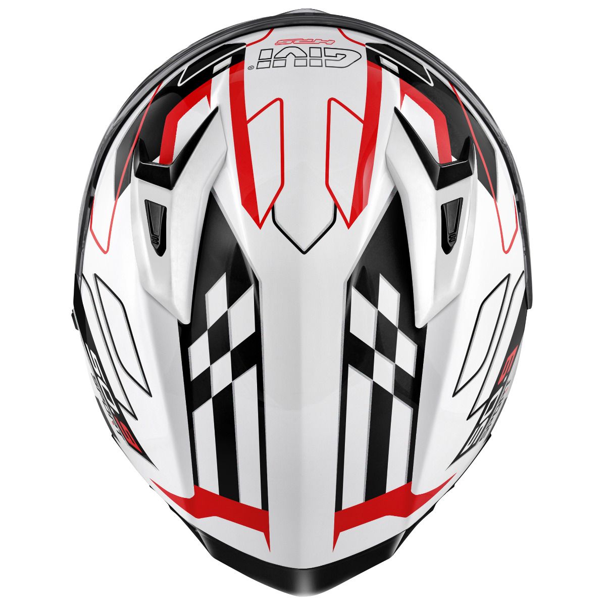 GIVI 50.9 ASSAULT MOTORCYCLE FULL FACE HELMET WHITE BLACK RED