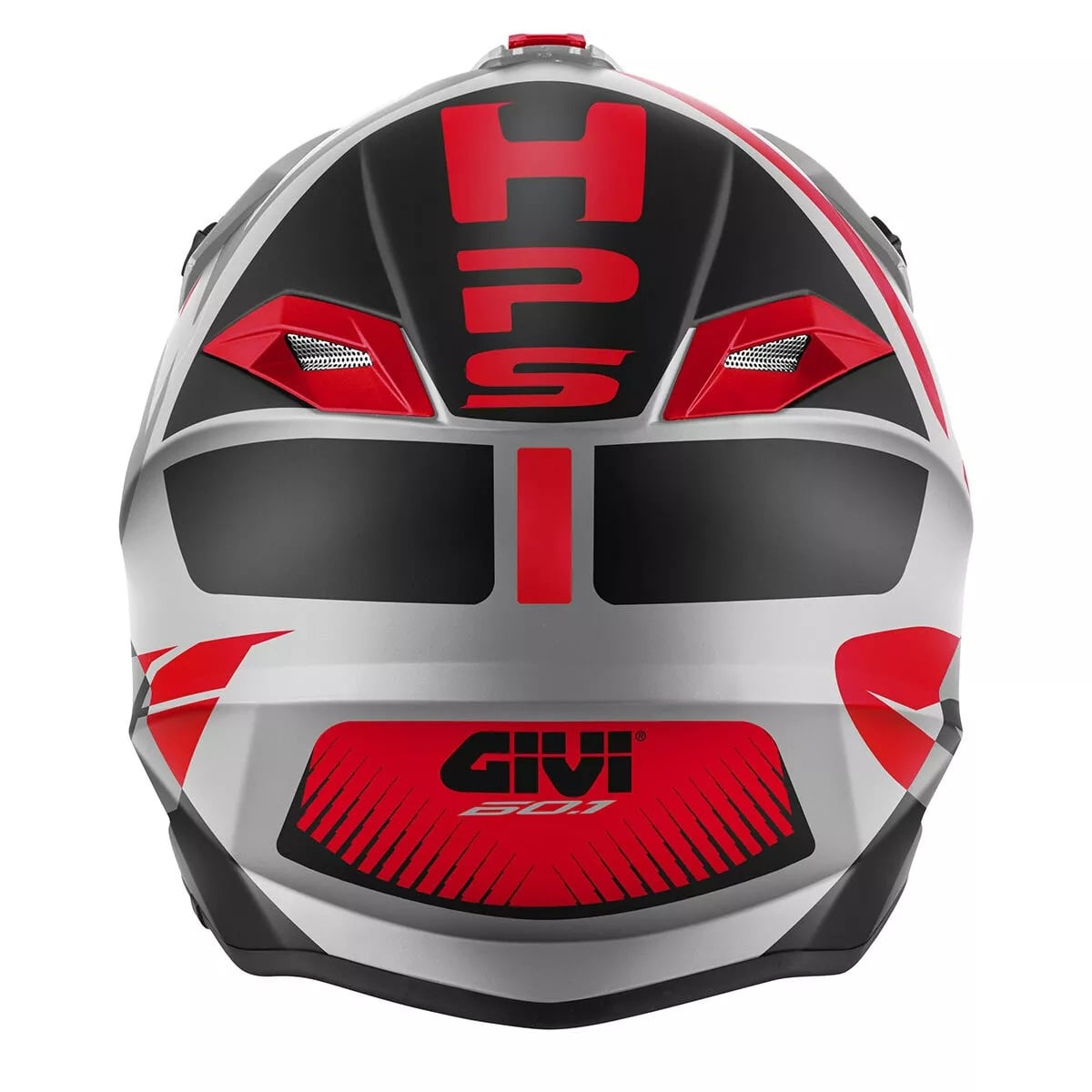 GIVI 60.1 Fresh Off Road Motorcycle Motocross Helmet Red/Black/Titanium 