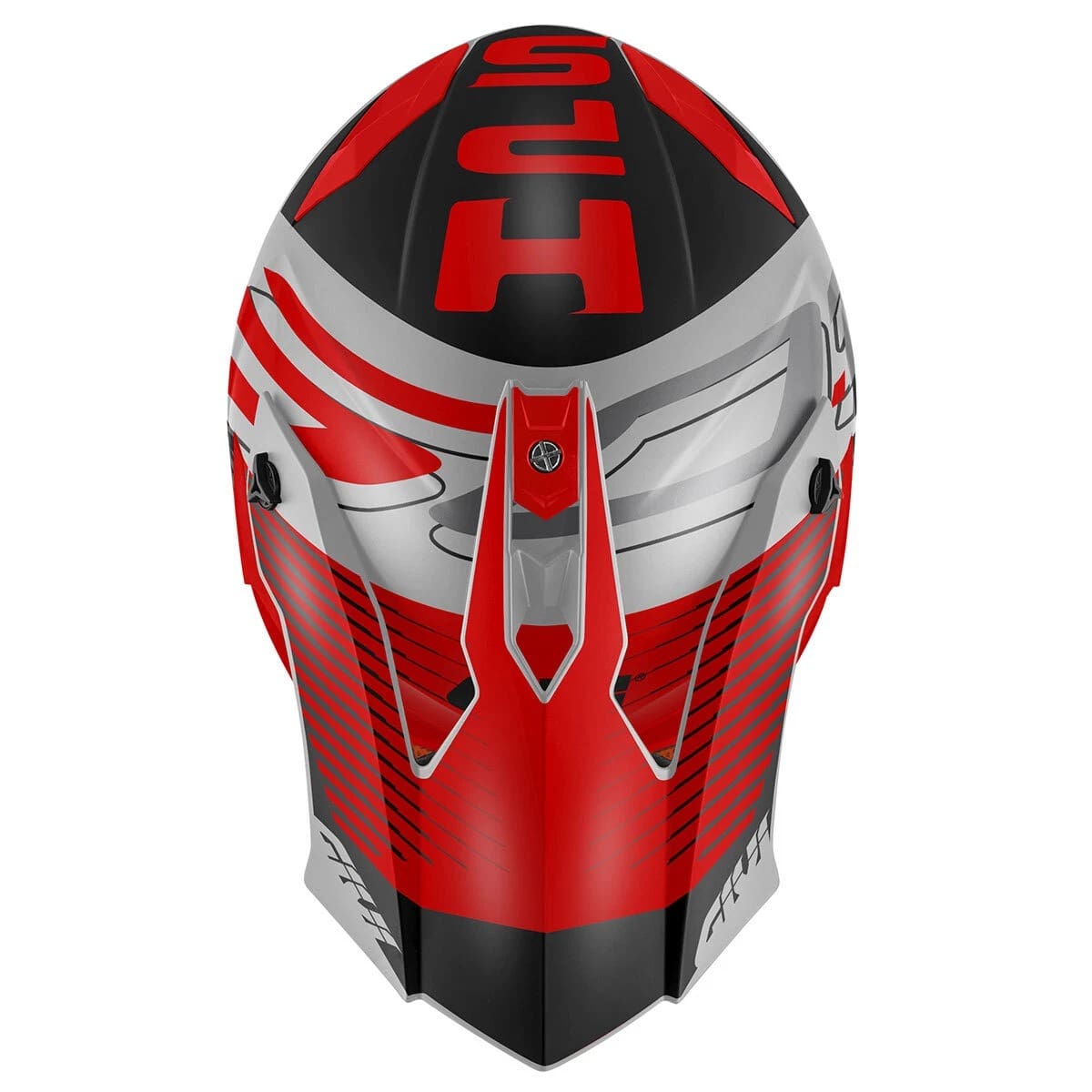 GIVI 60.1 Fresh Off Road Motorcycle Motocross Helmet Red/Black/Titanium 