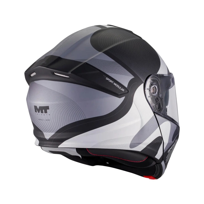 MT Genesis R Lancer B12 Motorcycle Modular Helmet Matt Black Grey