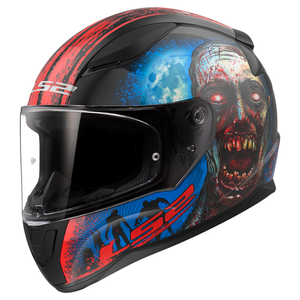 LS2 FF353 RAPID FULL FACE HELMETS II ZOMBIE BLACK RED-06 3XL 