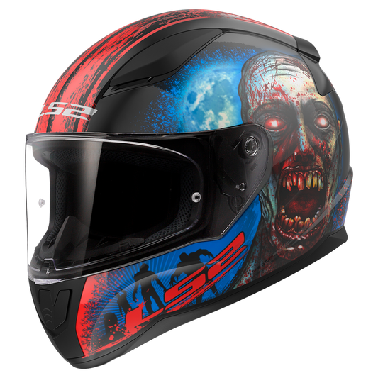 LS2 FF353 RAPID FULL FACE HELMETS II ZOMBIE BLACK RED-06 3XL 