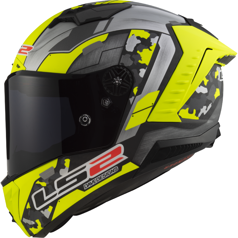 FF805 THUNDER FULL HELMETS  SPACE H-V YELLOW GREY-06 