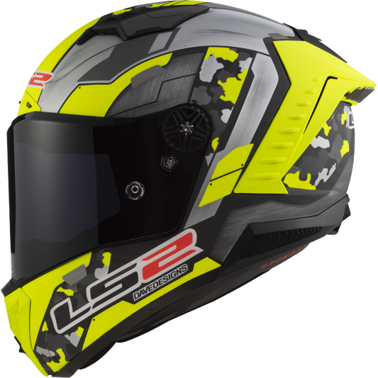 FF805 THUNDER FULL HELMETS  SPACE H-V YELLOW GREY-06 