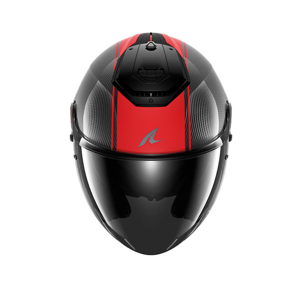 SHARK RS JET CARBON MOTORCYCLE OPEN FACE HELMET CARBON RED