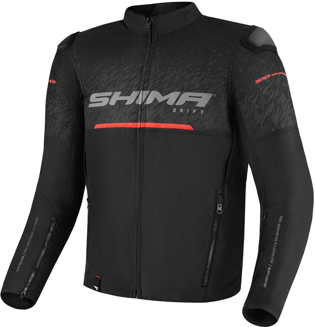 shima drift urban textile summer motorcycle jacket black