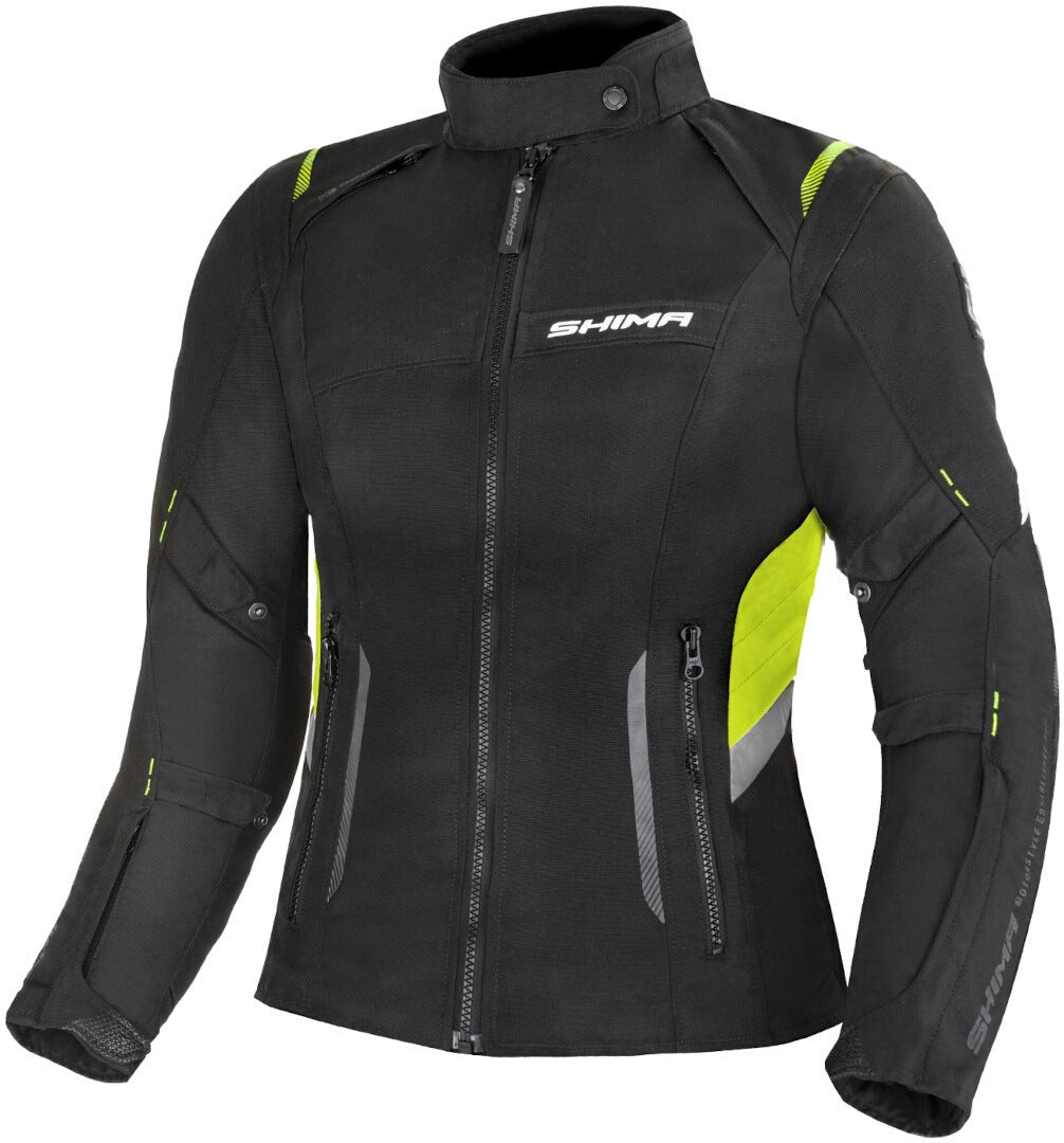 shima rush women's fluoro waterproof motorcycle textile jacket