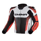 shima str 2.0 racing motorcycle jacket fluorescent red