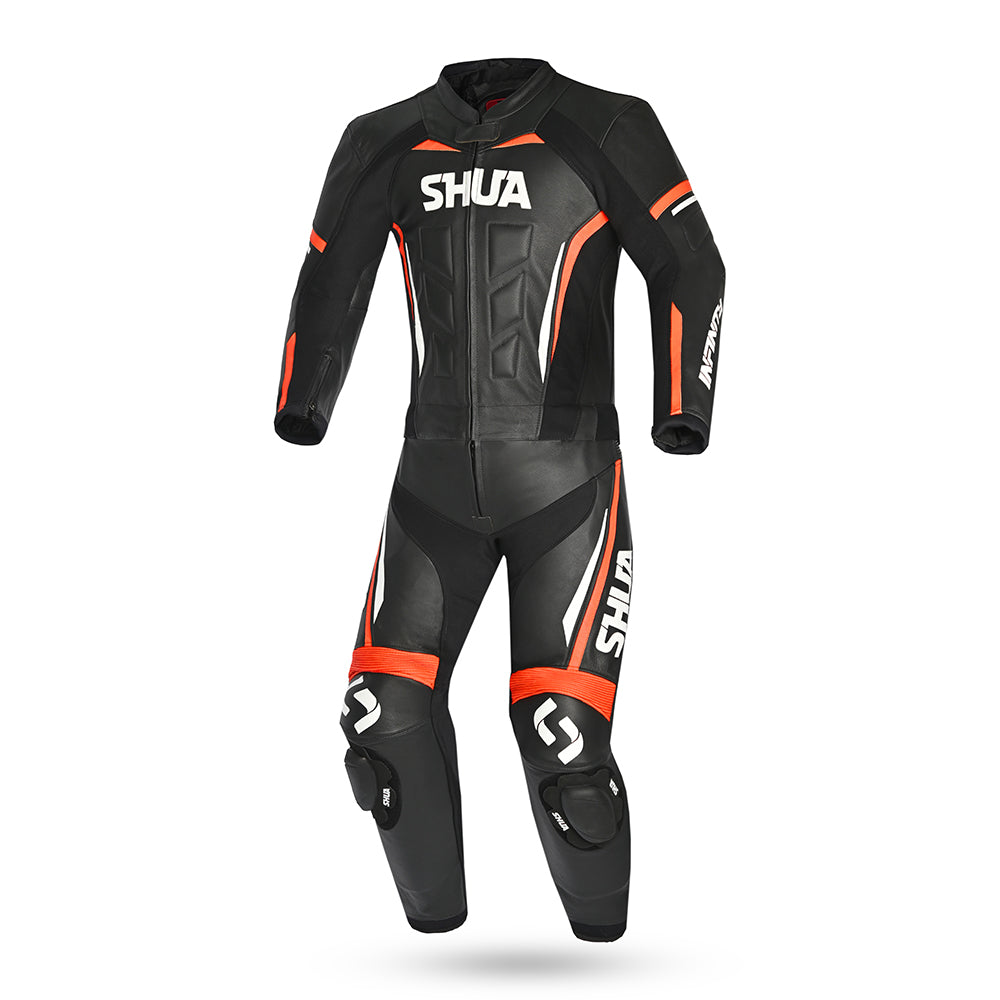 SHUA Infinity 2PC Motorcycle Racing Suit - Black Orange