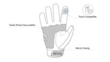 infographic sketch shua shot summer black and gray gloves front side view