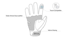 infographic sketch shua shot summer black and gray gloves front side view