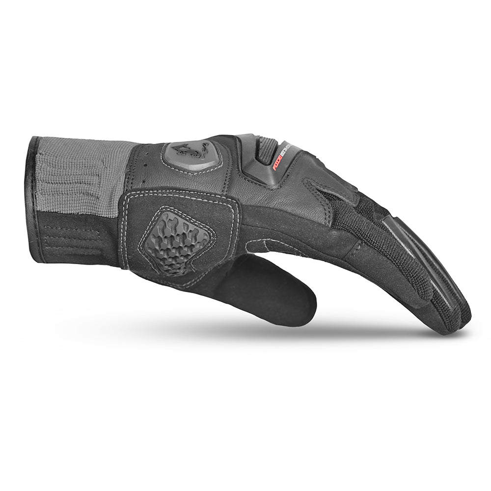 BELA Star Motorcycle Gloves Dark Grey Black 