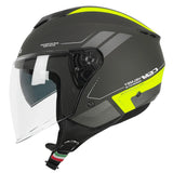 CGM 126G IPER CITY Casco de Moto Grafito Amarillo Fluo 