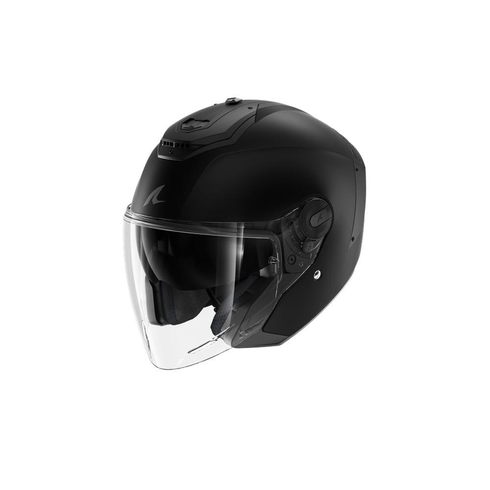 SHARK RS JET BLANK MOTORCYCLE JET HELMET MATT BLACK