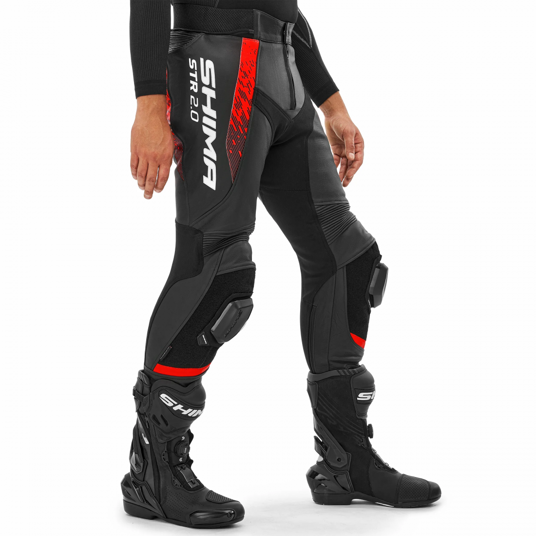 SHIMA STR 2.0 MOTORCYCLE  LEATHER PANT BRIGHT RED