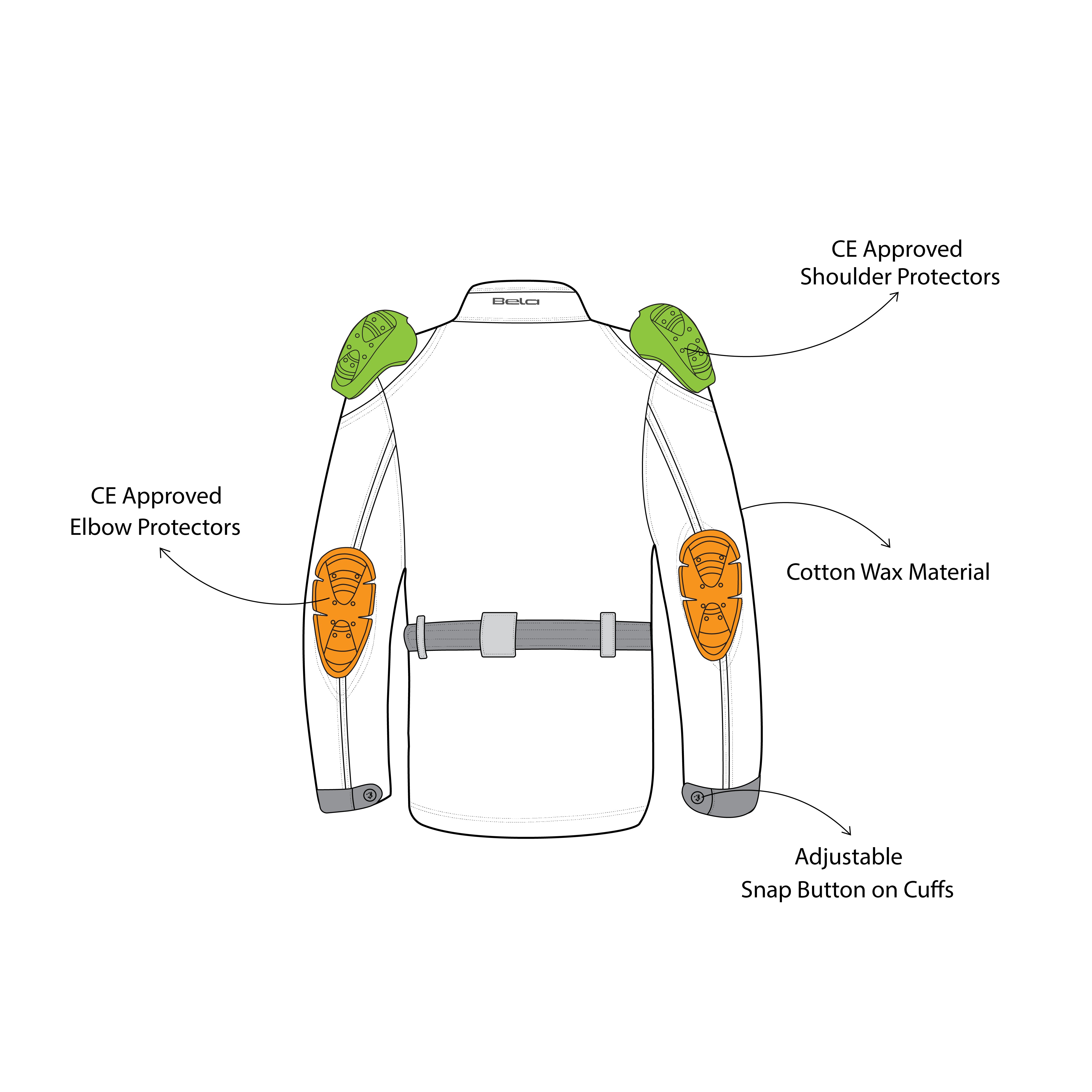 BELA Tectical Wax Cotton Urban Jacket Navy Blue