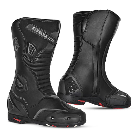 BELA Micro Strip Boots - Racing Boots - Black Grey 