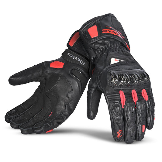 BELA Venom RS Motorcycle Racing Gloves Ladies Black Red 