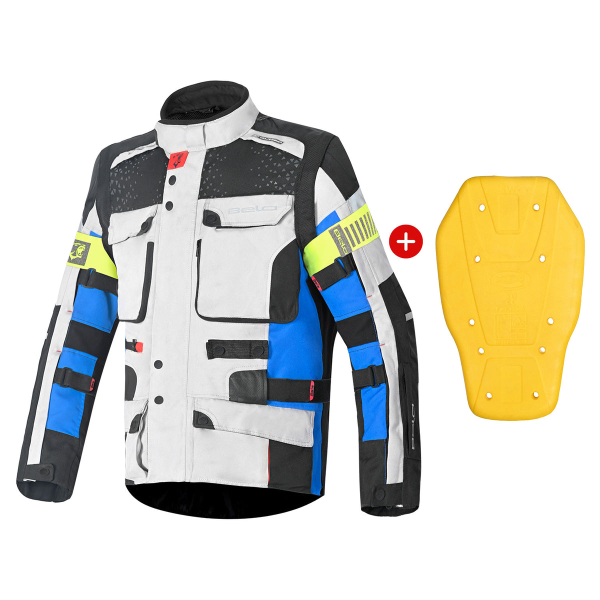 BELA CROSSROAD EXTREME WP 3 IN 1 MEN MOTORCYCLE JACKET ICE BLUE BLACK