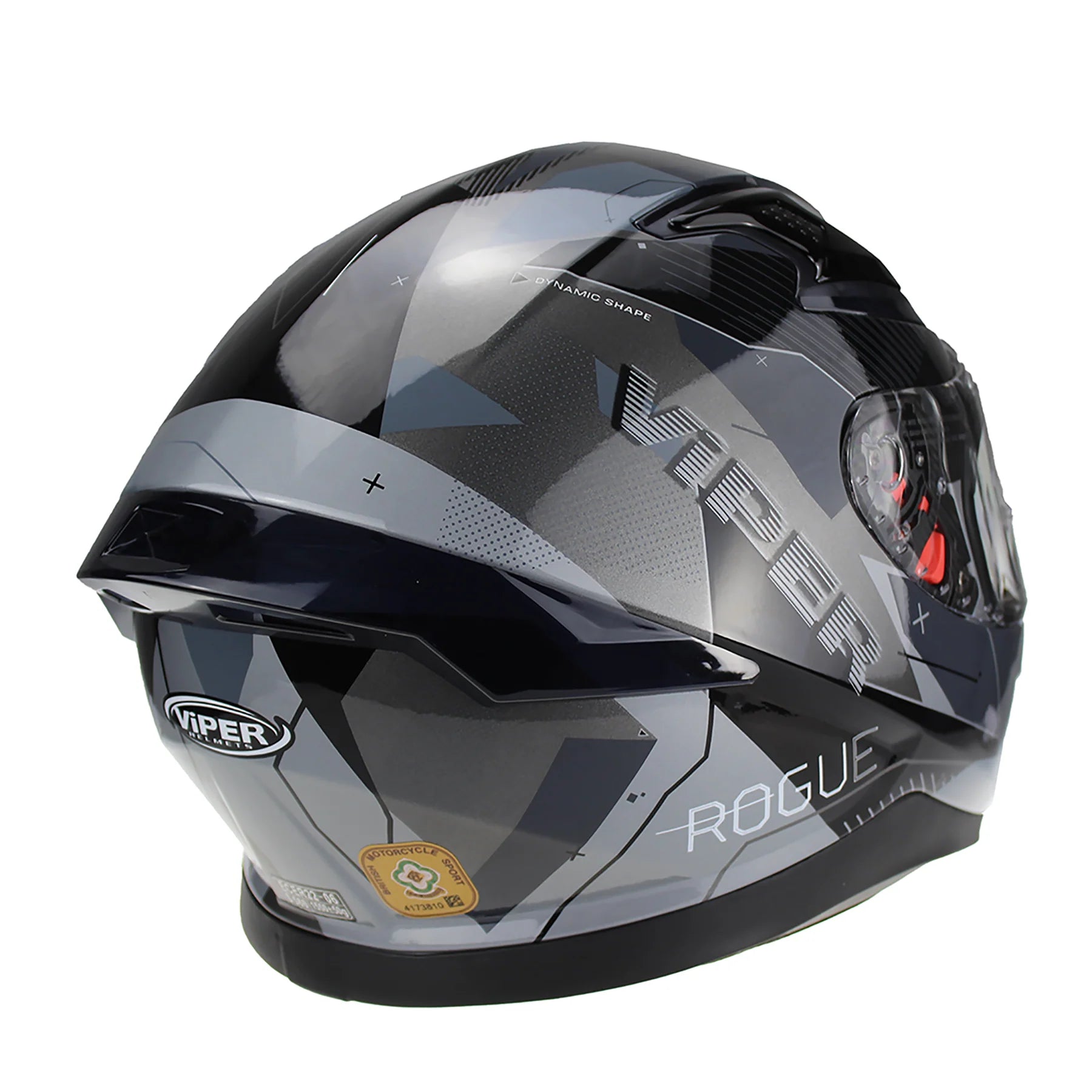 Viper RSV95 Rogue Shiny Full Face Motorcycle Helmet