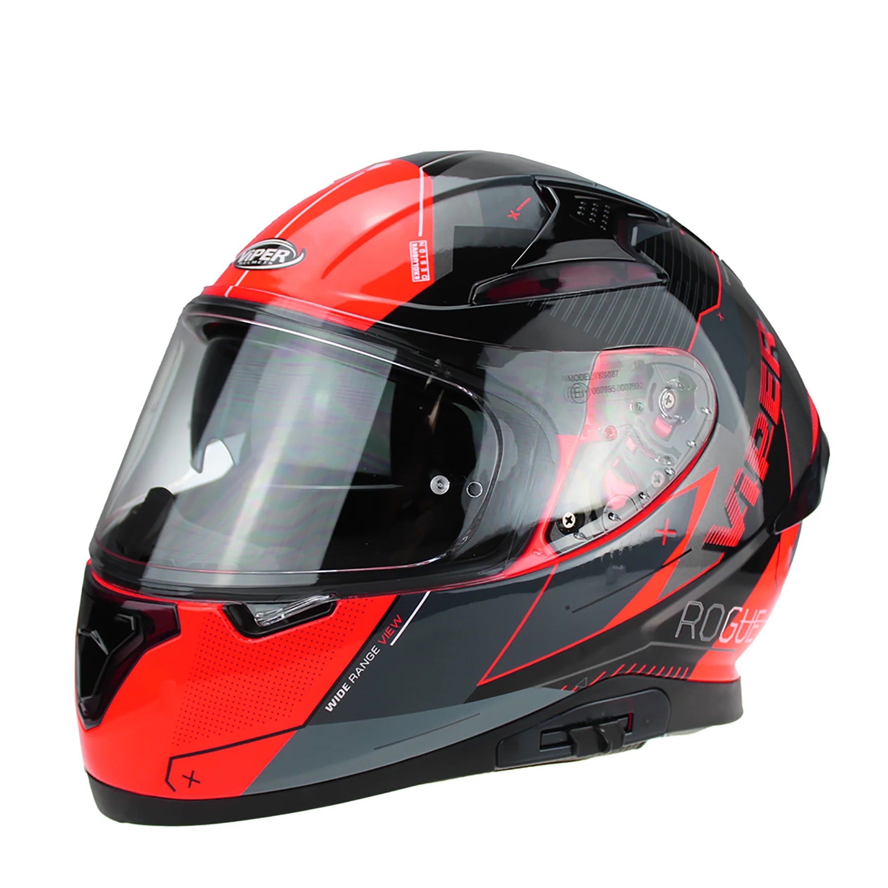 Viper RSV95 Rogue Shiny Full Face Motorcycle Helmet
