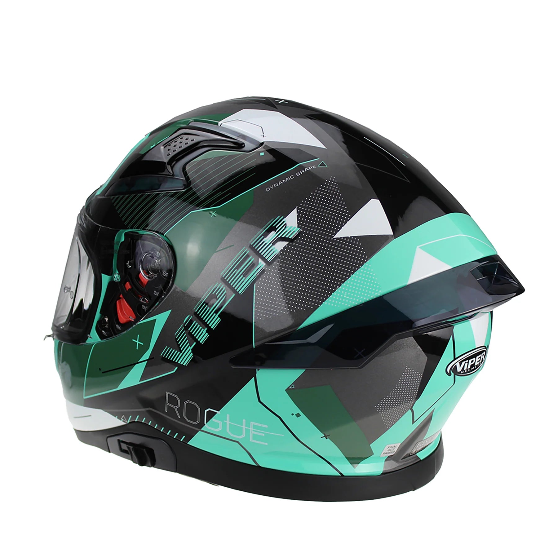 Viper RSV95 Rogue Shiny Full Face Motorcycle Helmet