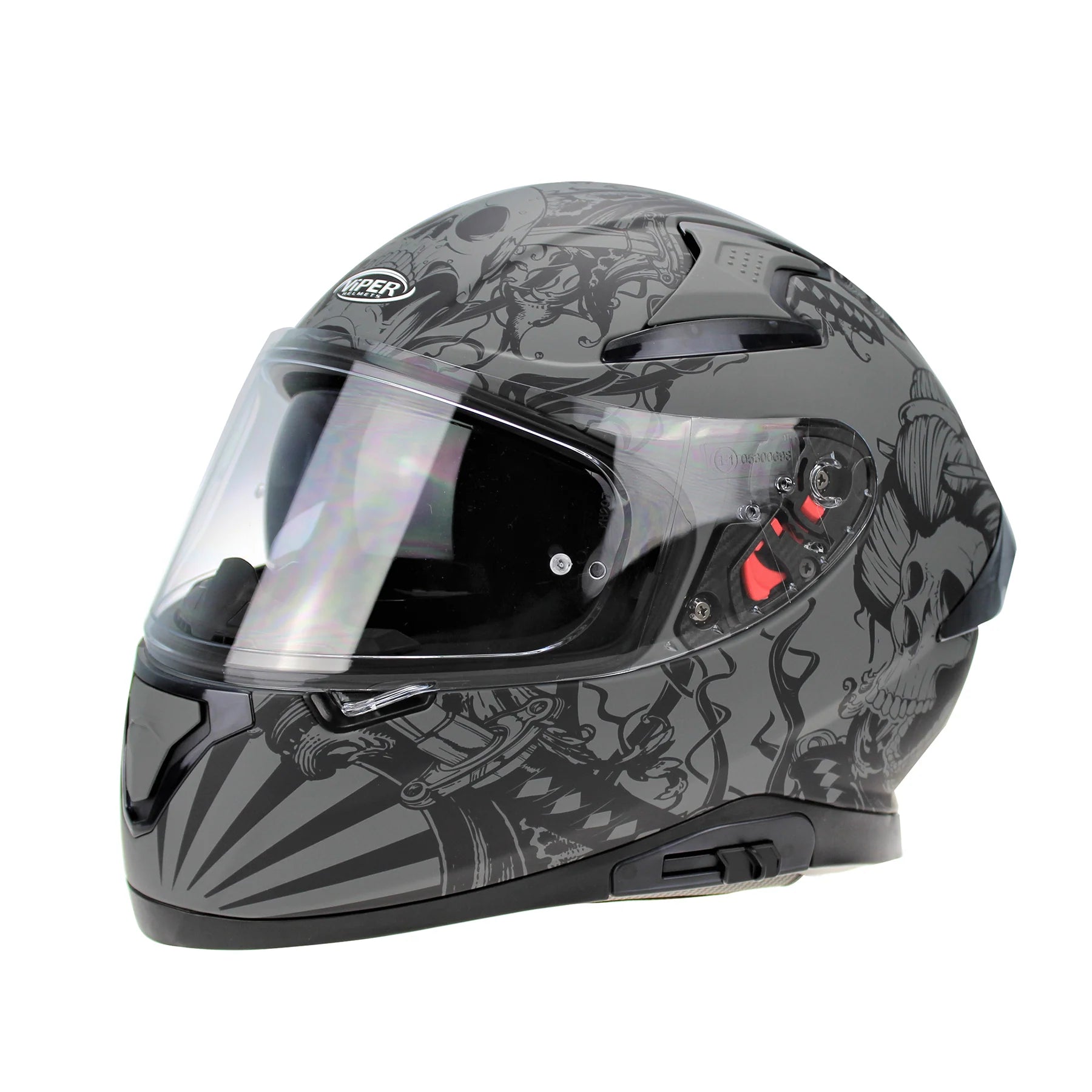 Viper RSV95 Rogue Shiny Full Face Motorcycle Helmet