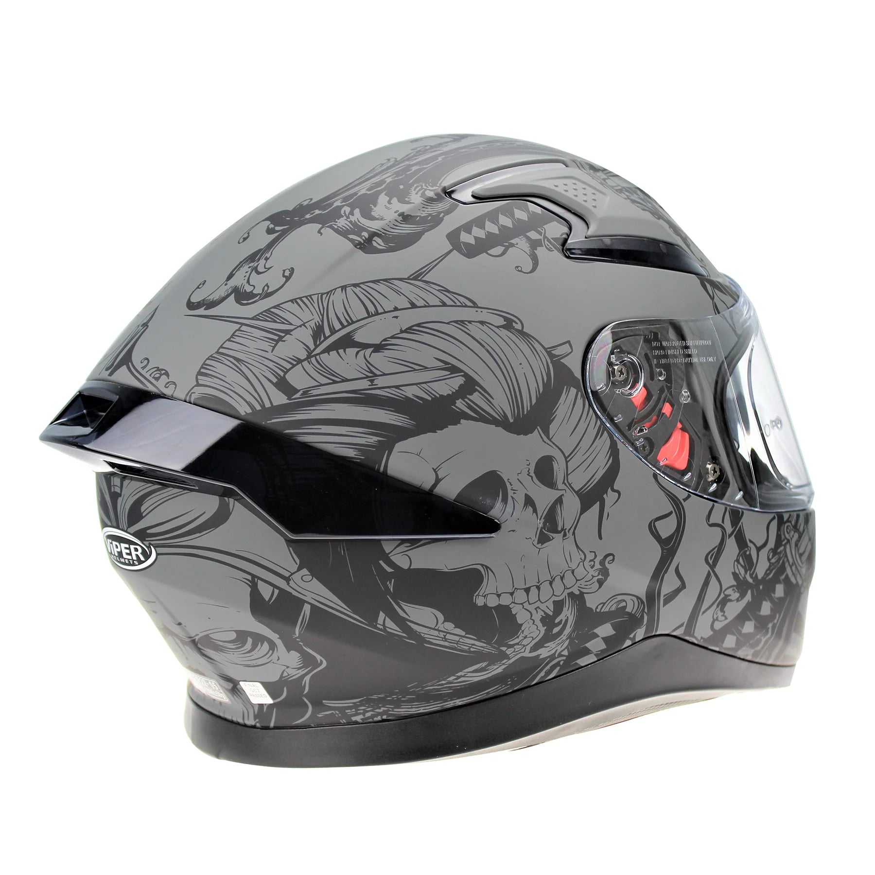 Viper RSV95 Rogue Shiny Full Face Motorcycle Helmet