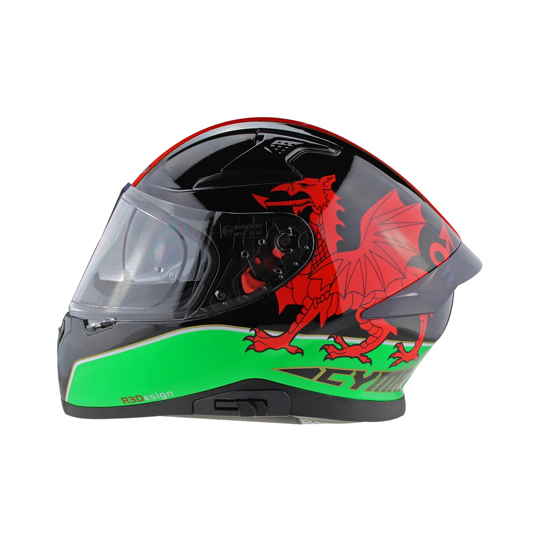 Viper RSV95 Rogue Shiny Full Face Motorcycle Helmet