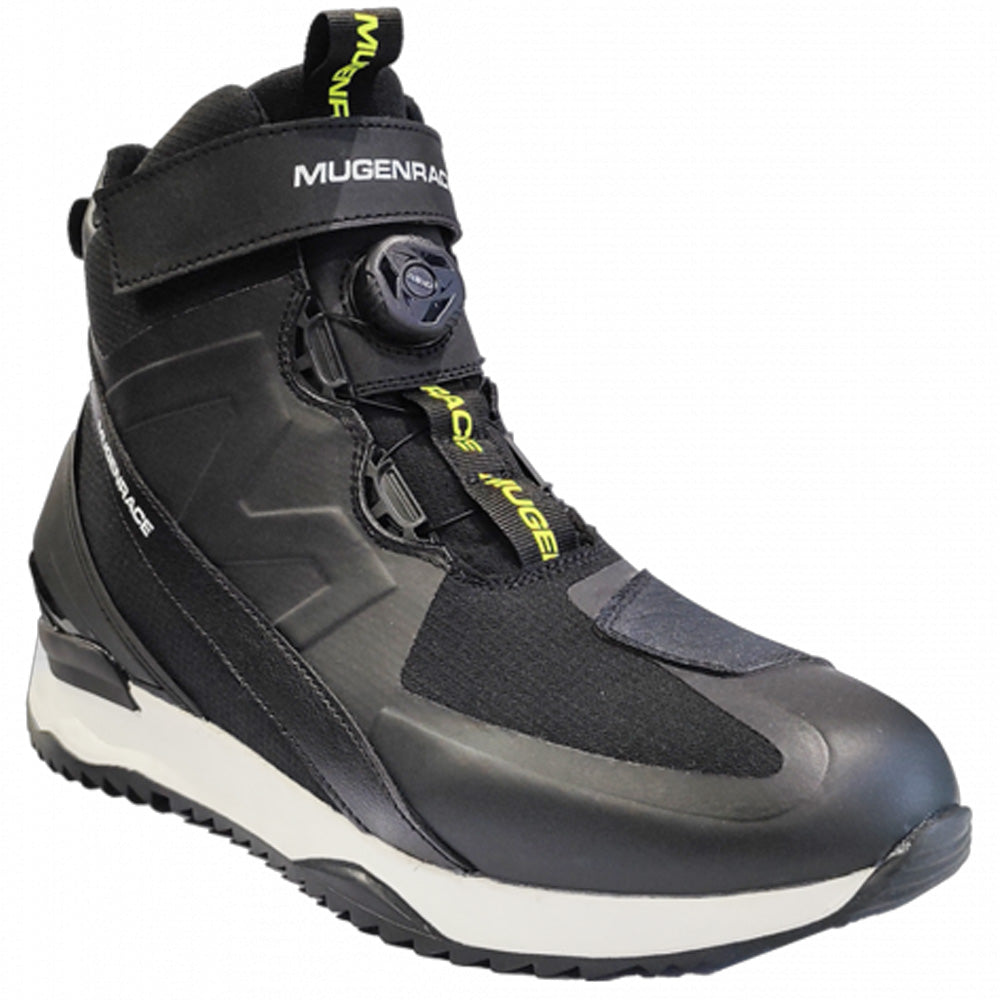 MUGENRACE BOT-MNR-2461 Botas de moto Stopee Negro/Amarillo Fluo 