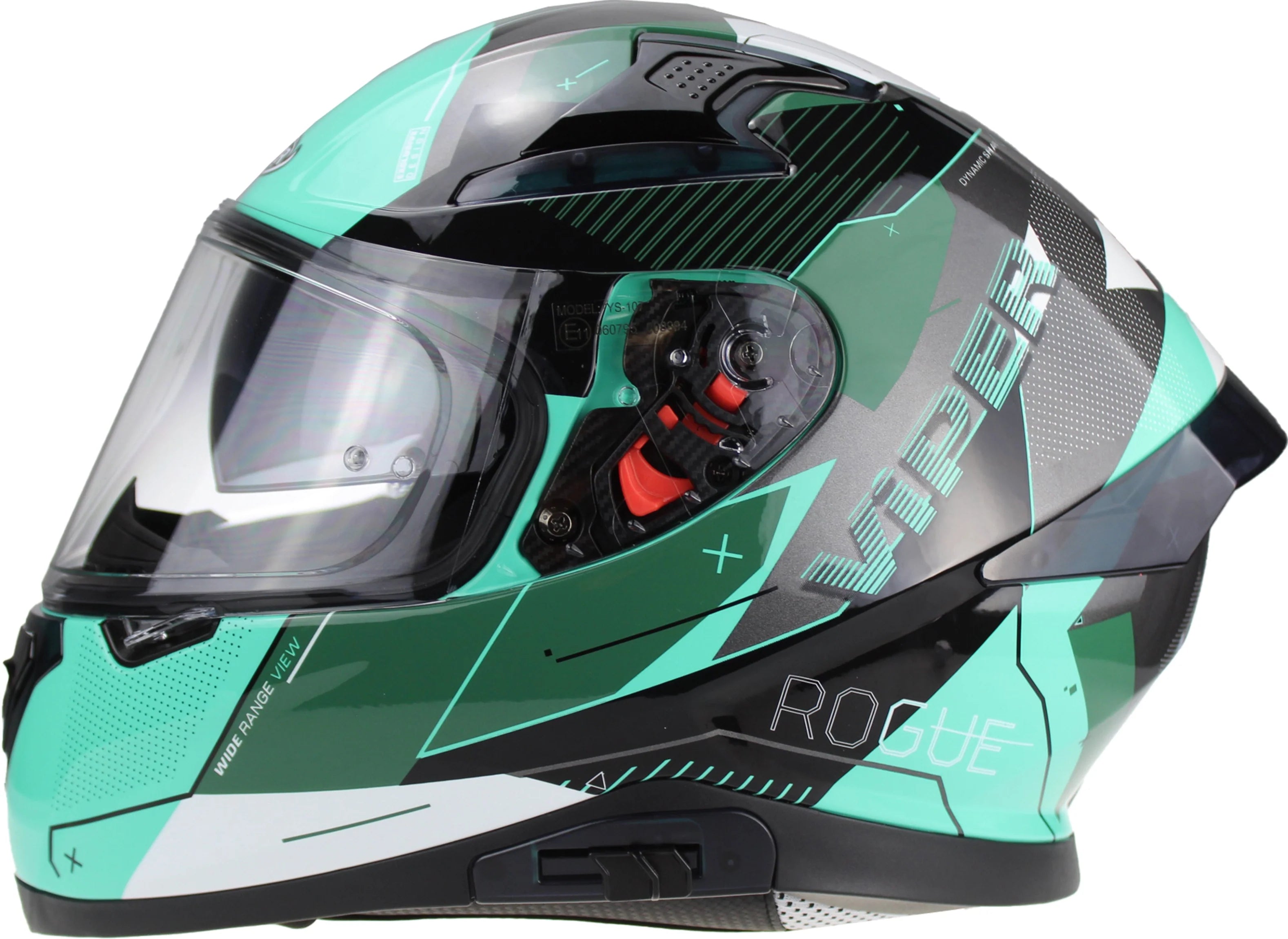 Viper RSV95 Rogue Shiny Full Face Motorcycle Helmet