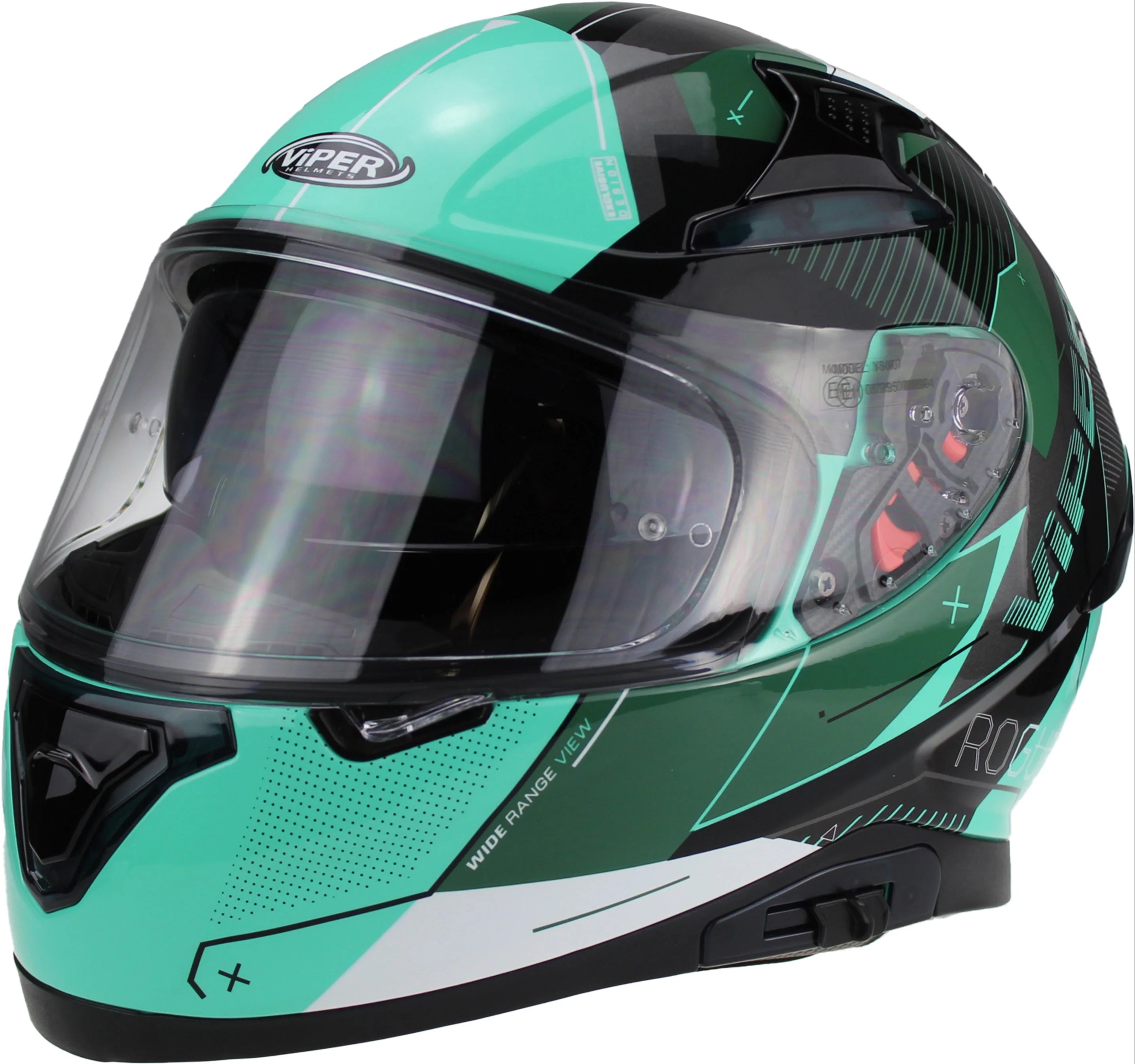 Viper RSV95 Rogue Shiny Full Face Motorcycle Helmet