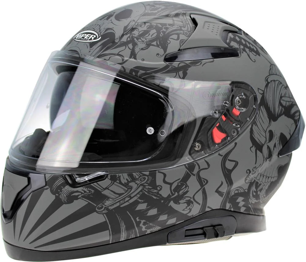 Viper RSV95 Rogue Shiny Full Face Motorcycle Helmet