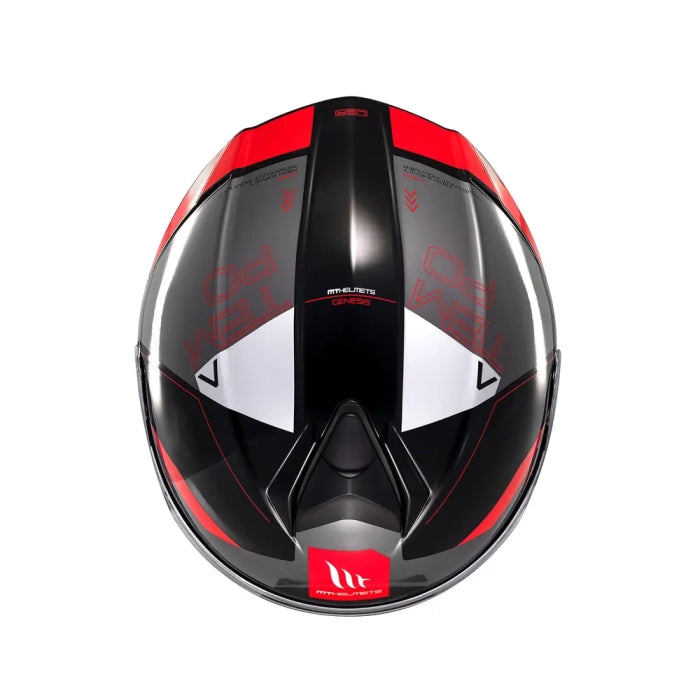 MT Genesis Atempo Touring Motorcycle Modular Helmet Red