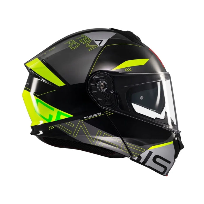 MT Genesis Atempo Motorcycle Modular Helmets Fluo