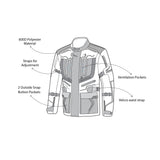 BELA Watson Motorcycle Touring Jacket - Black Brown 