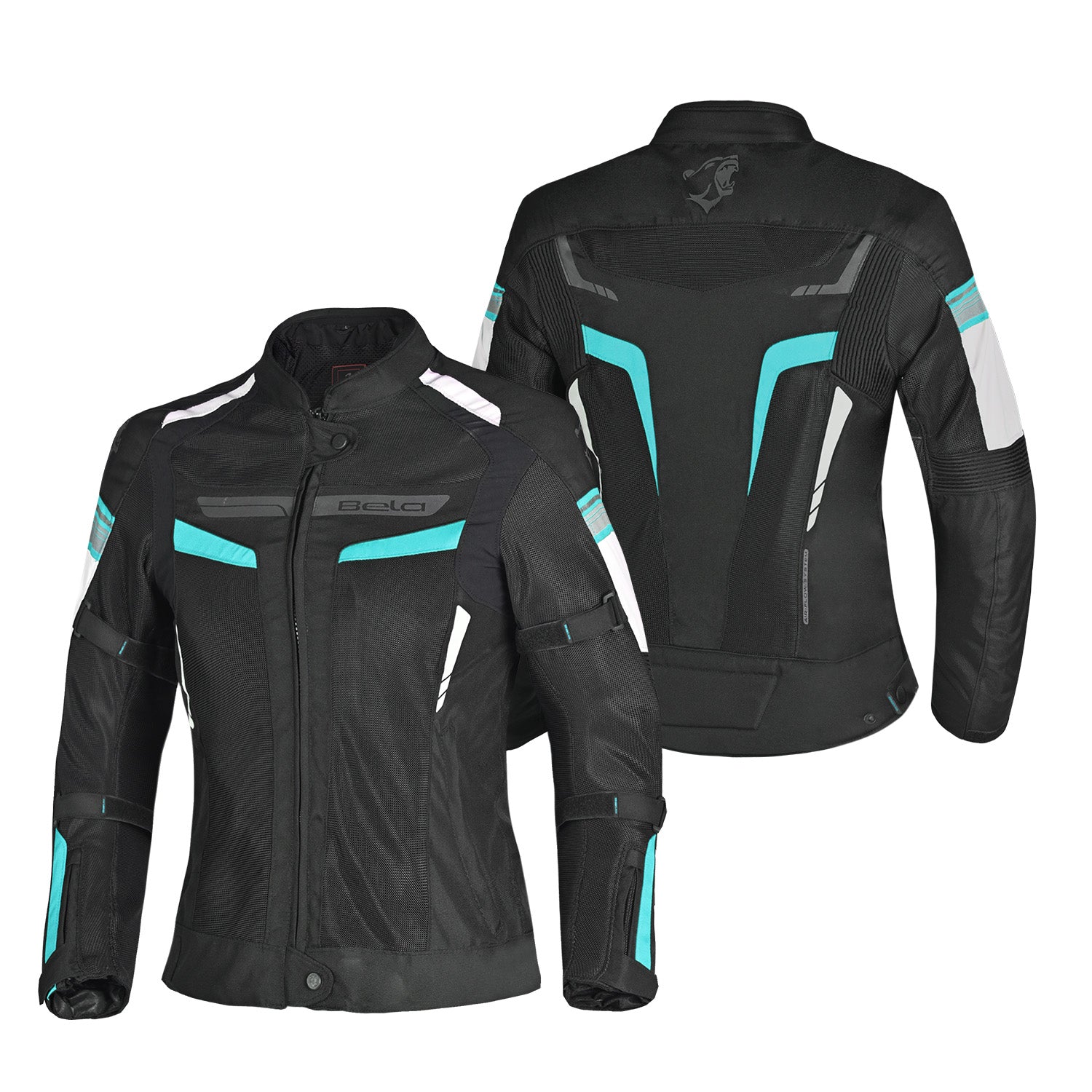 BELA Sprinter Lady Textile Motorcycle Jacket Black Turquoise