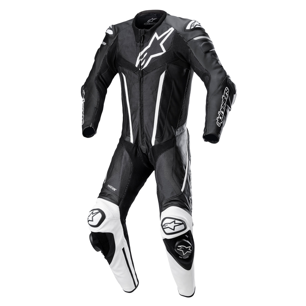 Alpinestars Fusion Leather Suit 1 Pc Motorcycle Leather Suits Black White