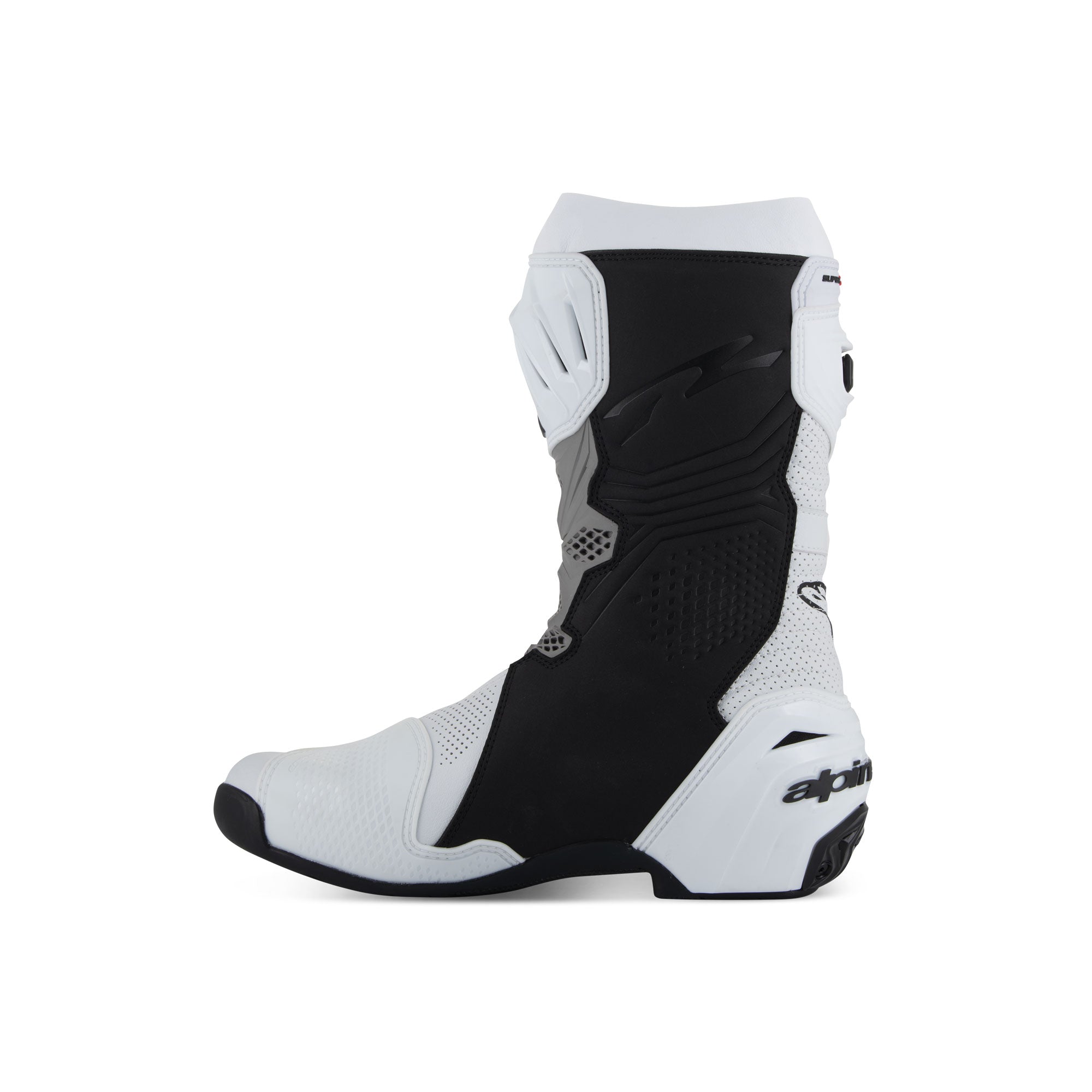Alpinestars Supertech R Vented Man Motorcycle Racing Boot White Mid Grey Black