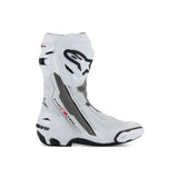 Alpinestars Supertech R Vented Man Motorcycle Racing Boot White Mid Grey Black