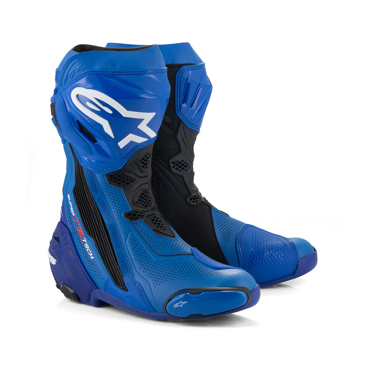 Alpinestars Supertech R Vented Man Motorcycle Racing Boot Blue Black